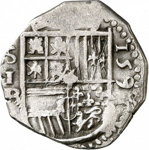 1 Real Obverse Image minted in SPAIN in 1595B (1556-98  -  FELIPE II)  - The Coin Database
