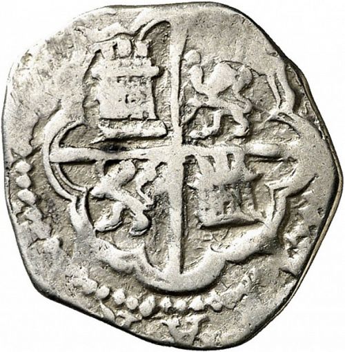 1 Real Reverse Image minted in SPAIN in 1589M (1556-98  -  FELIPE II)  - The Coin Database
