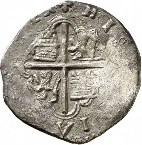 1 Real Reverse Image minted in SPAIN in 1592F (1556-98  -  FELIPE II)  - The Coin Database
