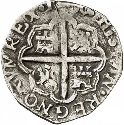 1 Real Reverse Image minted in SPAIN in 1597D (1556-98  -  FELIPE II)  - The Coin Database