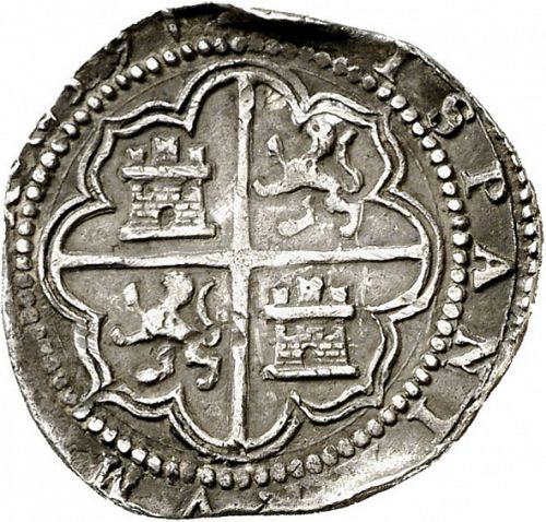 1 Real Reverse Image minted in SPAIN in ND/C (1556-98  -  FELIPE II)  - The Coin Database