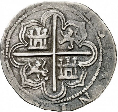 1 Real Reverse Image minted in SPAIN in ND/D (1556-98  -  FELIPE II)  - The Coin Database