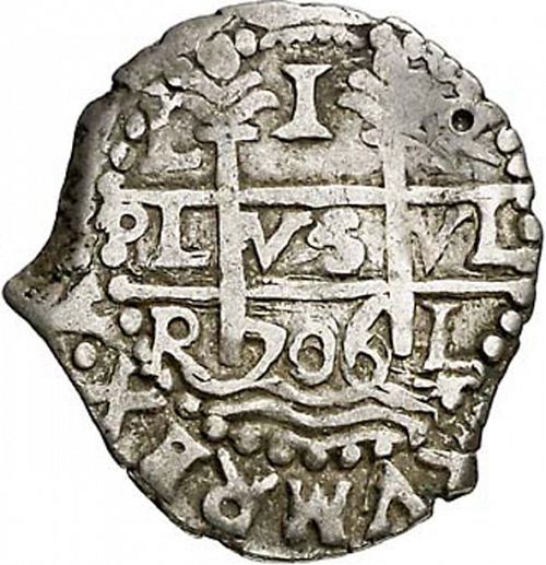 1 Real Obverse Image minted in SPAIN in 1706R (1700-46  -  FELIPE V)  - The Coin Database