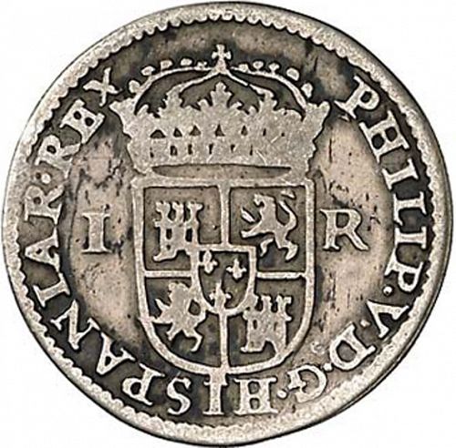 1 Real Obverse Image minted in SPAIN in 1707Y (1700-46  -  FELIPE V)  - The Coin Database