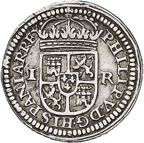 1 Real Obverse Image minted in SPAIN in 1707Y (1700-46  -  FELIPE V)  - The Coin Database