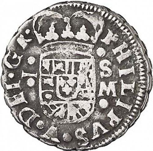 1 Real Obverse Image minted in SPAIN in 1708M (1700-46  -  FELIPE V)  - The Coin Database