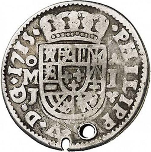 1 Real Obverse Image minted in SPAIN in 1715J (1700-46  -  FELIPE V)  - The Coin Database
