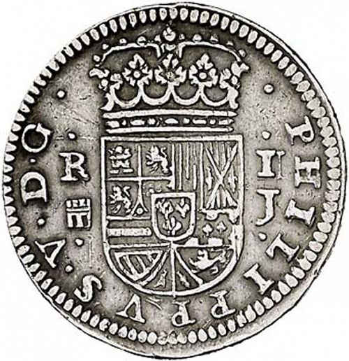 1 Real Obverse Image minted in SPAIN in 1717J (1700-46  -  FELIPE V)  - The Coin Database