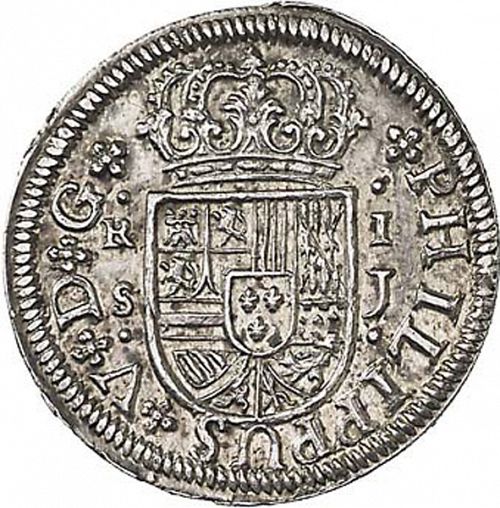 1 Real Obverse Image minted in SPAIN in 1721J (1700-46  -  FELIPE V)  - The Coin Database