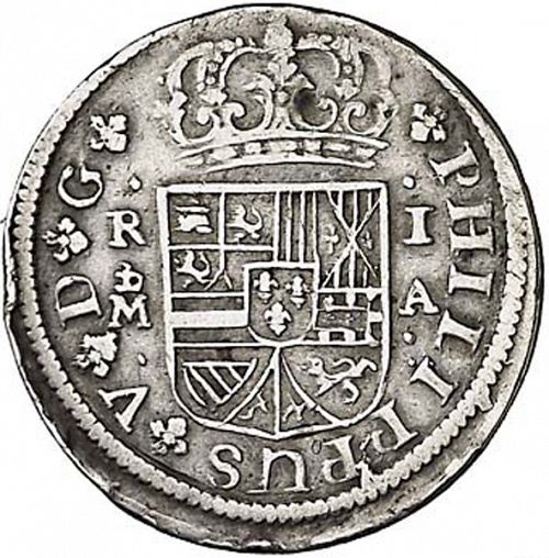 1 Real Obverse Image minted in SPAIN in 1726A (1700-46  -  FELIPE V)  - The Coin Database