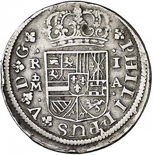 1 Real Obverse Image minted in SPAIN in 1726A (1700-46  -  FELIPE V)  - The Coin Database