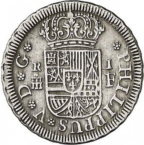 1 Real Obverse Image minted in SPAIN in 1729F (1700-46  -  FELIPE V)  - The Coin Database