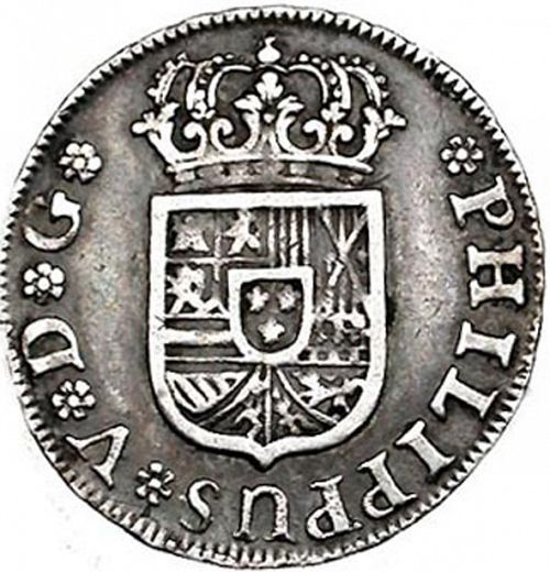 1 Real Obverse Image minted in SPAIN in 1729 (1700-46  -  FELIPE V)  - The Coin Database