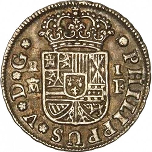 1 Real Obverse Image minted in SPAIN in 1731F (1700-46  -  FELIPE V)  - The Coin Database