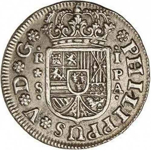 1 Real Obverse Image minted in SPAIN in 1732PA (1700-46  -  FELIPE V)  - The Coin Database