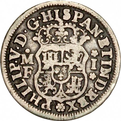 1 Real Obverse Image minted in SPAIN in 1733MF (1700-46  -  FELIPE V)  - The Coin Database