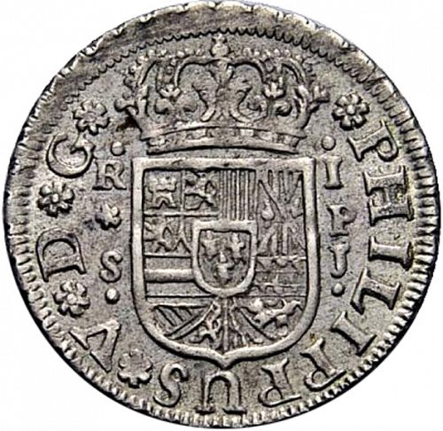 1 Real Obverse Image minted in SPAIN in 1738PJ (1700-46  -  FELIPE V)  - The Coin Database