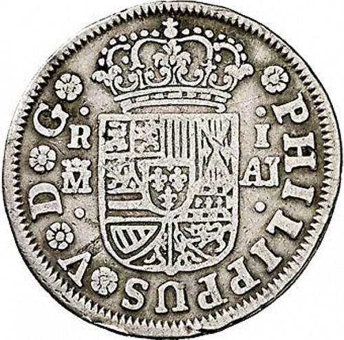 1 Real Obverse Image minted in SPAIN in 1744AJ (1700-46  -  FELIPE V)  - The Coin Database
