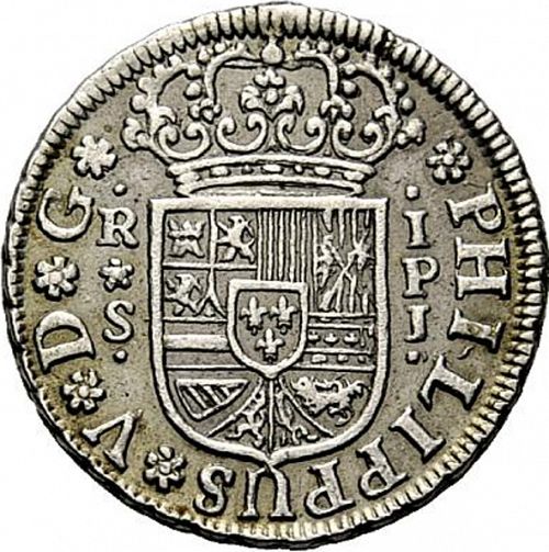 1 Real Obverse Image minted in SPAIN in 1745PJ (1700-46  -  FELIPE V)  - The Coin Database