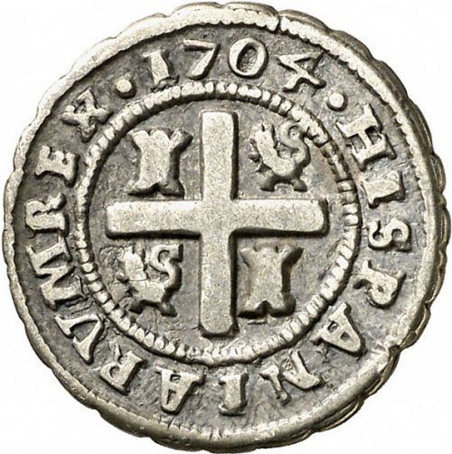 1 Real Reverse Image minted in SPAIN in 1704P (1700-46  -  FELIPE V)  - The Coin Database