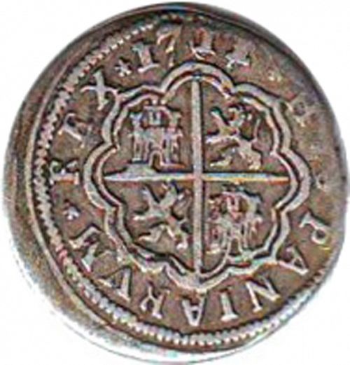 1 Real Reverse Image minted in SPAIN in 1711J (1700-46  -  FELIPE V)  - The Coin Database