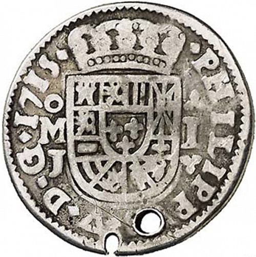 1 Real Reverse Image minted in SPAIN in 1715J (1700-46  -  FELIPE V)  - The Coin Database