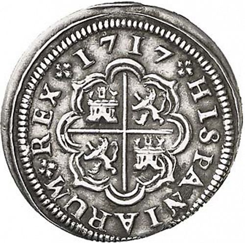 1 Real Reverse Image minted in SPAIN in 1717J (1700-46  -  FELIPE V)  - The Coin Database