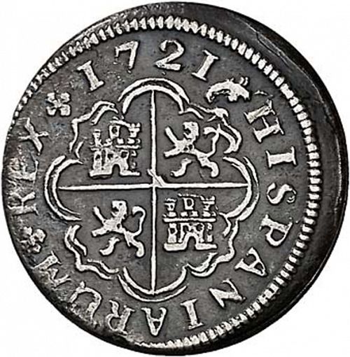 1 Real Reverse Image minted in SPAIN in 1721A (1700-46  -  FELIPE V)  - The Coin Database