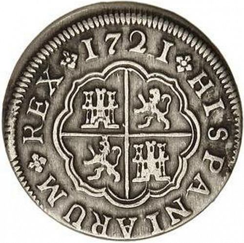 1 Real Reverse Image minted in SPAIN in 1721F (1700-46  -  FELIPE V)  - The Coin Database