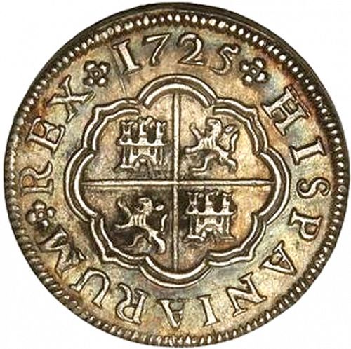 1 Real Reverse Image minted in SPAIN in 1725J (1700-46  -  FELIPE V)  - The Coin Database