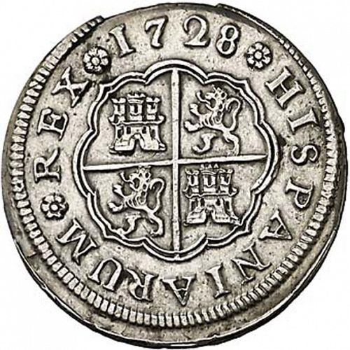 1 Real Reverse Image minted in SPAIN in 1728JJ (1700-46  -  FELIPE V)  - The Coin Database