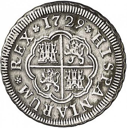 1 Real Reverse Image minted in SPAIN in 1729F (1700-46  -  FELIPE V)  - The Coin Database