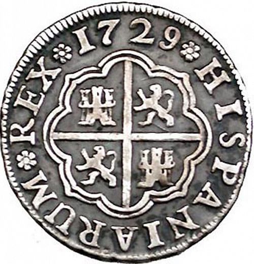 1 Real Reverse Image minted in SPAIN in 1729 (1700-46  -  FELIPE V)  - The Coin Database