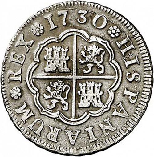 1 Real Reverse Image minted in SPAIN in 1730JJ (1700-46  -  FELIPE V)  - The Coin Database