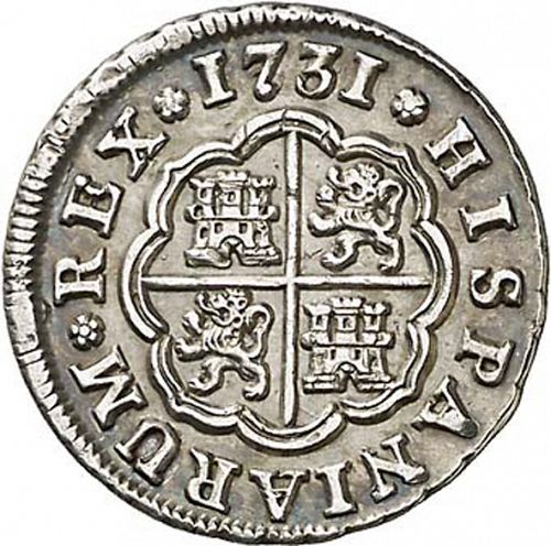 1 Real Reverse Image minted in SPAIN in 1731JF (1700-46  -  FELIPE V)  - The Coin Database