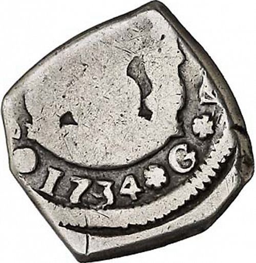 1 Real Reverse Image minted in SPAIN in 1734J (1700-46  -  FELIPE V)  - The Coin Database