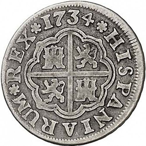1 Real Reverse Image minted in SPAIN in 1734PA (1700-46  -  FELIPE V)  - The Coin Database