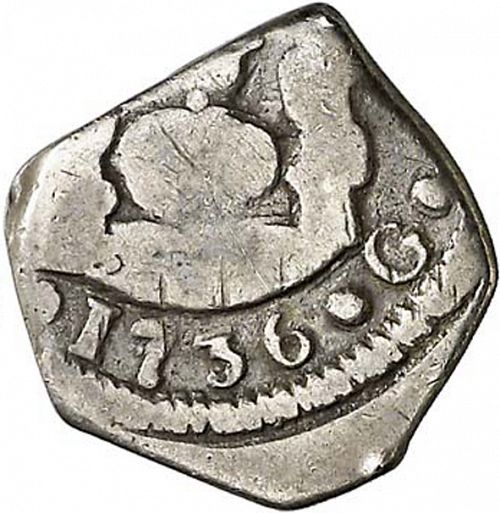 1 Real Reverse Image minted in SPAIN in 1736J (1700-46  -  FELIPE V)  - The Coin Database