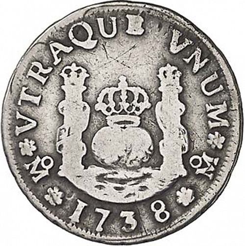 1 Real Reverse Image minted in SPAIN in 1738MF (1700-46  -  FELIPE V)  - The Coin Database
