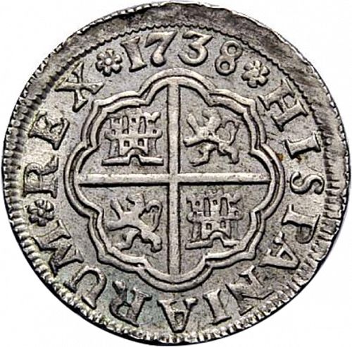 1 Real Reverse Image minted in SPAIN in 1738PJ (1700-46  -  FELIPE V)  - The Coin Database