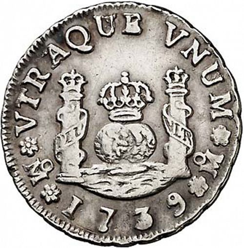 1 Real Reverse Image minted in SPAIN in 1739MF (1700-46  -  FELIPE V)  - The Coin Database