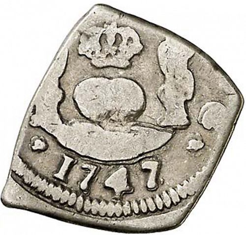 1 Real Reverse Image minted in SPAIN in 1747J (1700-46  -  FELIPE V)  - The Coin Database