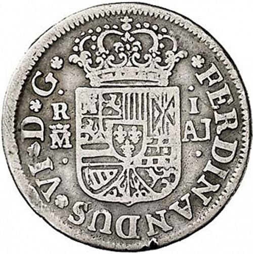 1 Real Obverse Image minted in SPAIN in 1747AJ (1746-59  -  FERNANDO VI)  - The Coin Database
