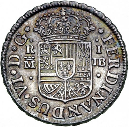 1 Real Obverse Image minted in SPAIN in 1748JB (1746-59  -  FERNANDO VI)  - The Coin Database