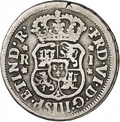 1 Real Obverse Image minted in SPAIN in 1748M (1746-59  -  FERNANDO VI)  - The Coin Database