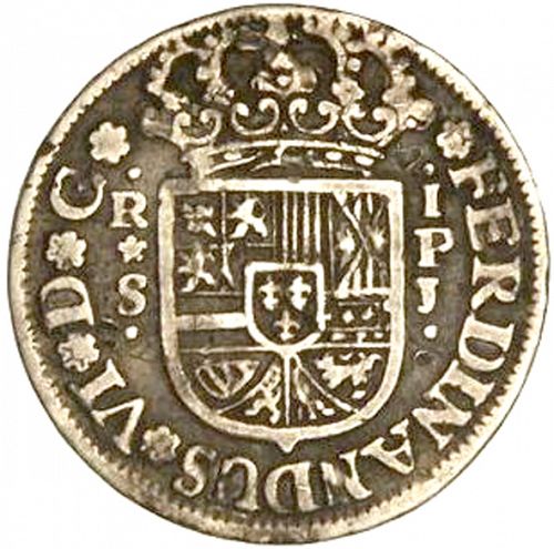 1 Real Obverse Image minted in SPAIN in 1748PJ (1746-59  -  FERNANDO VI)  - The Coin Database