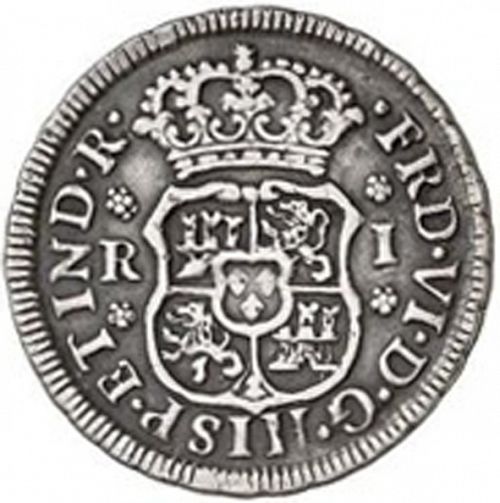 1 Real Obverse Image minted in SPAIN in 1749M (1746-59  -  FERNANDO VI)  - The Coin Database