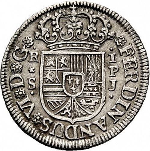 1 Real Obverse Image minted in SPAIN in 1751PJ (1746-59  -  FERNANDO VI)  - The Coin Database