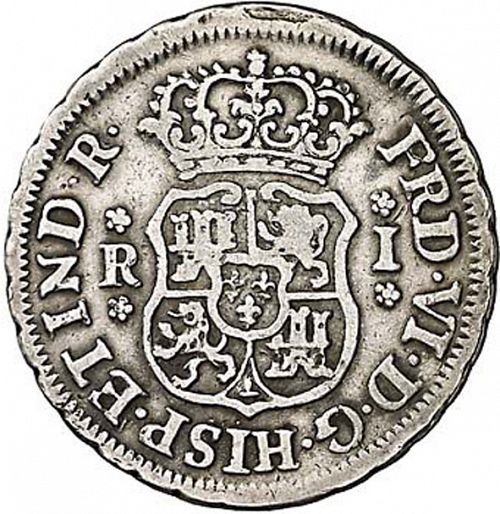 1 Real Obverse Image minted in SPAIN in 1753J (1746-59  -  FERNANDO VI)  - The Coin Database