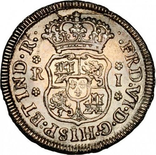 1 Real Obverse Image minted in SPAIN in 1753M (1746-59  -  FERNANDO VI)  - The Coin Database